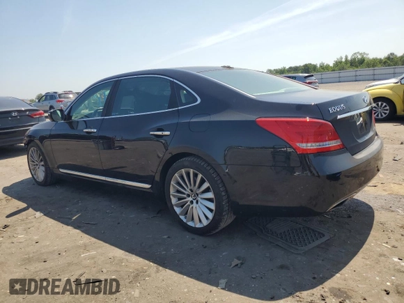 2016 Hyundai Equus Signature with VIN KMHGH4JH4GU101902, listed as a Copart auction lot 61669105 with 115,481 mi miles and Salvage title. Bid and sale history available at DreamBid. Image 2.