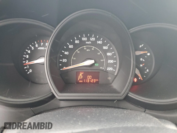 2015 Kia Rio LX with VIN KNADM5A34F6715913, listed as a Copart auction lot 46053935 with 113,123 mi miles and Clean Title. Bid and sale history available at carsss.com. Image 9.