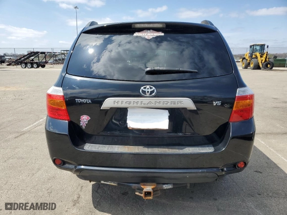 2008 Toyota Highlander with VIN JTEDS41A982041507, listed as a Copart auction lot 51135635 with 193,687 mi miles and Salvage Title. Bid and sale history available at carsss.com. Image 6.