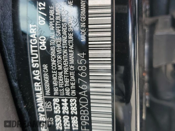 2013 Mercedes-Benz E 550 Sport with VIN WDDHF9BBXDA676854, listed as a Copart auction lot 71620434 with 155,557 mi miles and Salvage title. Bid and sale history available at DreamBid. Image 12.