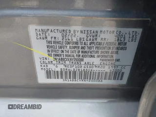 2022 Nissan Sentra SV with VIN 3N1AB8CVXNY250088, listed as a IAAI auction lot 41958028 with 36,740 mi miles and . Bid and sale history available at DreamBid. Image 9.