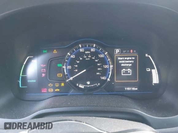2018 Hyundai Ioniq Blue with VIN KMHC65LC4JU103376, listed as a IAAI auction lot 41463545 with 115,116 mi miles and . Bid and sale history available at DreamBid. Image 7.