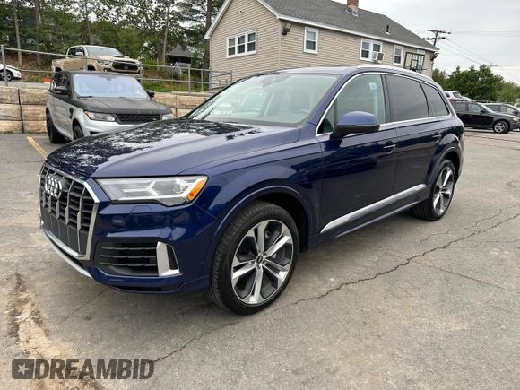 2021 Audi Q7 Premium Plus with VIN WA1LXAF7XMD013043, listed as a Copart auction lot 62890125 with 138,153 mi miles and Clean title. Bid and sale history available at DreamBid. Image 1.