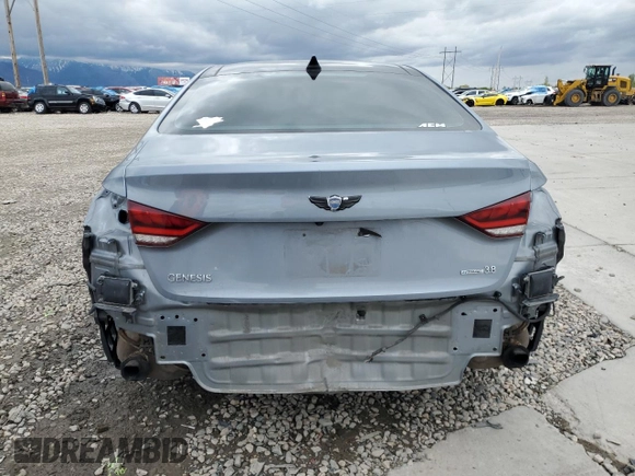 2015 Hyundai Genesis 3.8L with VIN KMHGN4JE8FU062244, listed as a Copart auction lot 52596394 with 132,513 mi miles and Salvage Title. Bid and sale history available at carsss.com. Image 6.