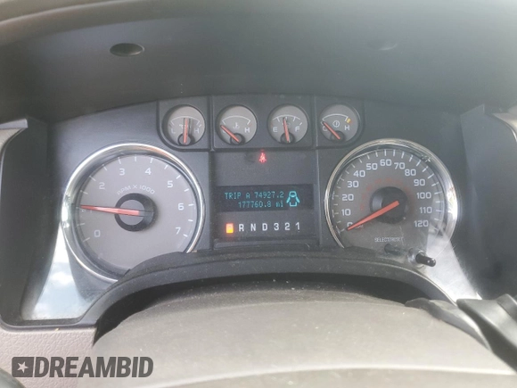 2010 Ford F-150 XL with VIN 1FTEW1C83AFB09935, listed as a Copart auction lot 52312545 with 177,760 mi miles and Salvage Title. Bid and sale history available at carsss.com. Image 9.
