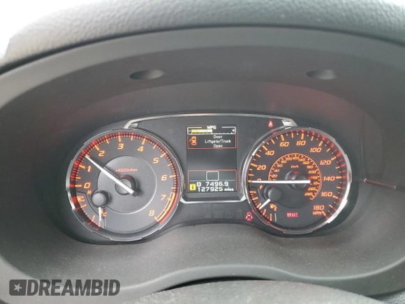 2016 Subaru WRX z VIN JF1VA1B67G9821764, wystawiony jako Copart lot #60619225 z przebiegiem 127 925 mil mil oraz Szkoda całkowita • Salvage title. Historia ofert i sprzedaży dostępna na DreamBid. Obrazek 9.