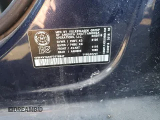 2015 Volkswagen Passat with VIN 1VWAV7A31FC078847, listed as a Copart auction lot 47265955 with 189,496 mi miles and Non repairable. Bid and sale history available at DreamBid. Image 12.