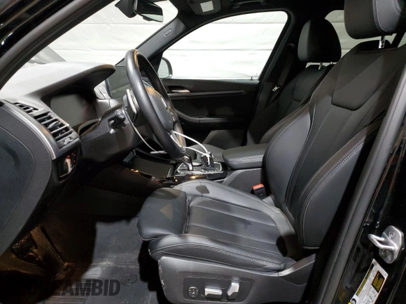 2022 BMW X3 xDrive30i with VIN 5UX53DP01N9M07451, listed as a Copart auction lot 45893785 with 36,661 mi miles and Salvage Title. Bid and sale history available at DreamBid. Image 7.