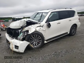 2019 Nissan Armada Platinum with VIN JN8AY2NE0K9759649, listed as a Copart auction lot 57716743 with 45,495 mi miles. Bid and sale history available at carsss.com. Image 1.