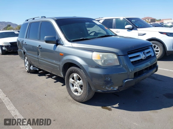 2008 Honda Pilot EX-L with VIN 5FNYF18778B033826, listed as a IAAI auction lot 41836242 with 230,195 mi miles and . Bid and sale history available at DreamBid. Image 1.
