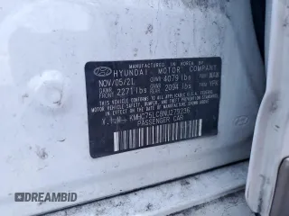 2022 Hyundai Ioniq SE z VIN KMHC75LC8NU279236, wystawiony jako Copart lot #84255724 z przebiegiem 102 850 mil mil oraz Szkoda całkowita • Salvage title. Historia ofert i sprzedaży dostępna na DreamBid. Obrazek 12.