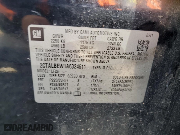 2010 GMC Terrain SLE-1 with VIN 2CTALBEW1A6324611, listed as a Copart auction lot 49185245 with 237,401 mi miles and Clean Title. Bid and sale history available at carsss.com. Image 13.