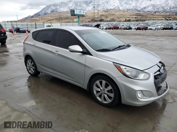 2012 Hyundai Accent SE with VIN KMHCU5AE6CU053660, listed as a Copart auction lot 45714055 with 87,913 mi miles and Salvage Title. Bid and sale history available at carsss.com. Image 4.