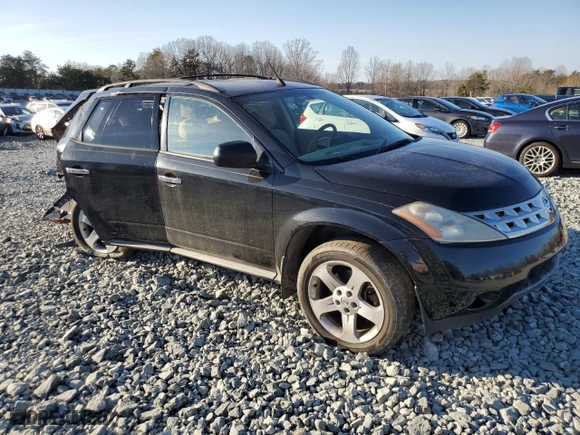 2005 Nissan Murano S with VIN JN8AZ08W15W430048, listed as a Copart auction lot 43046805 with 238,007 mi miles and Salvage Title. Bid and sale history available at carsss.com. Image 4.