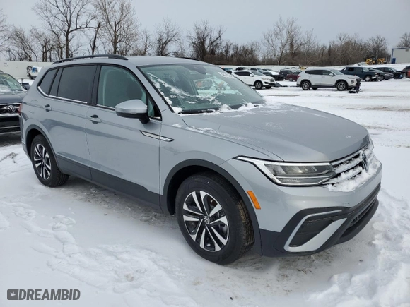 2024 Volkswagen Tiguan S with VIN 3VVFB7AX3RM165819, listed as a Copart auction lot 44740345 with 0 mi miles and Salvage Title. Bid and sale history available at carsss.com. Image 4.