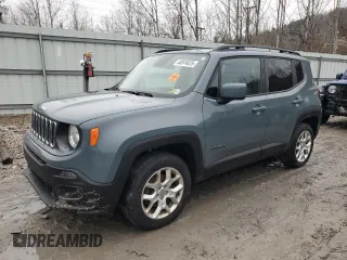 2017 Jeep Renegade Latitude with VIN ZACCJBBB3HPE96163, listed as a Copart auction lot 44974035 with 160,853 mi miles and Salvage Title. Bid and sale history available at carsss.com. Image 1.