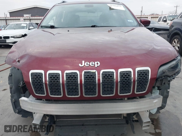 2020 Jeep Cherokee Latitude Plus with VIN 1C4PJLLB7LD585604, listed as a IAAI auction lot 41566073 with 52,529 mi miles. Bid and sale history available at carsss.com. Image 6.
