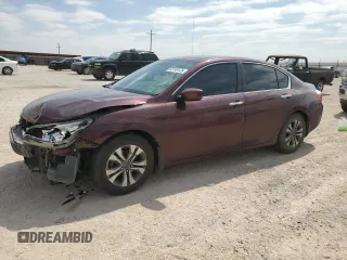 2014 Honda Accord Sedan LX with VIN 1HGCR2F37EA086670, listed as a Copart auction lot 53155125 with 203,156 mi miles and Salvage Title. Bid and sale history available at carsss.com. Image 1.