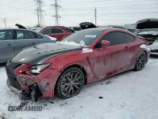 2015 Lexus RC F with VIN JTHHP5BC0F5002408, listed as a Copart auction lot 45125525 with 75,601 mi miles and Salvage Title. Bid and sale history available at carsss.com. Image 1.