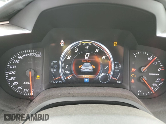 2019 Chevrolet Corvette Z06 2LZ with VIN 1G1YS2D60K5601396, listed as a Copart auction lot 50212764 with 11,794 mi miles and Salvage Title. Bid and sale history available at carsss.com. Image 9.