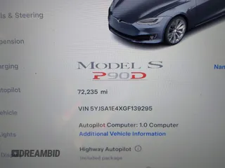 2016 Tesla Model S 90D с VIN 5YJSA1E4XGF139295, выставлен на аукционе IAAI как лот 41292861 с пробегом 72 235 миль миль и . История ставок и продаж доступна на DreamBid. Изображение 15.