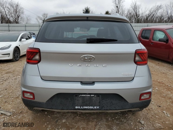 2022 Hyundai Venue SEL with VIN KMHRC8A32NU166411, listed as a Copart auction lot 44346575 with 33,022 mi miles and Salvage Title. Bid and sale history available at carsss.com. Image 6.
