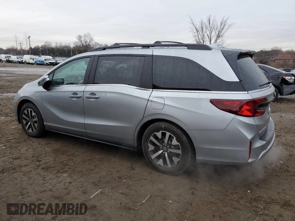 2025 Honda Odyssey EX-L with VIN 5FNRL6H66SB019828, listed as a Copart auction lot 84007874 with 1,425 mi miles and Salvage Title. Bid and sale history available at carsss.com. Image 2.