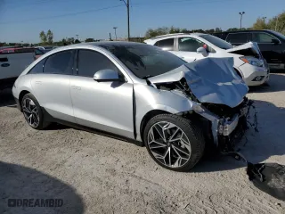 2024 Hyundai IONIQ 6 Limited with VIN KMHM54AC6RA058295, listed as a Copart auction lot 75191214 with 0 mi miles and Salvage Title. Bid and sale history available at carsss.com. Image 4.