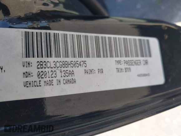 2011 Dodge Charger SE z VIN 2B3CL3CG8BH505475, wystawiony jako IAAI lot #42420156 z przebiegiem 111 791 mil mil oraz . Historia ofert i sprzedaży dostępna na DreamBid. Obrazek 9.