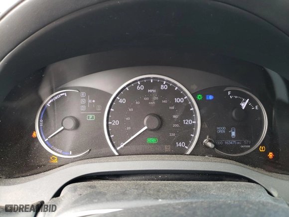 2013 Lexus CT 200h Hybrid with VIN JTHKD5BH0D2132701, listed as a Copart auction lot 47837635 with 163475 miles and Salvage Title. Bid and sale history available at carsss.com. Image 9.