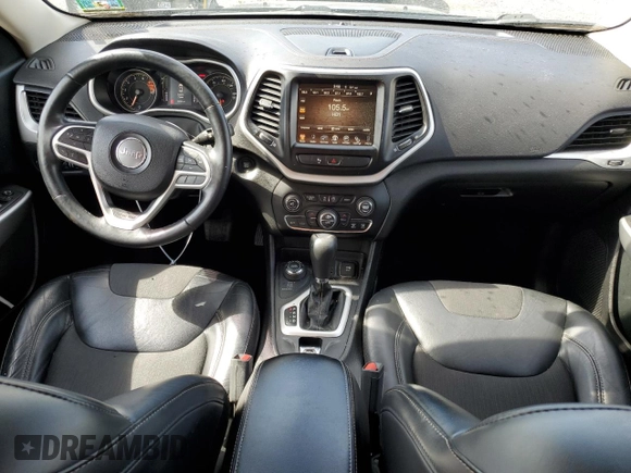 2018 Jeep Cherokee Latitude Plus with VIN 1C4PJMLX7JD502235, listed as a Copart auction lot 58185365 with 53,963 mi miles and Salvage title. Bid and sale history available at DreamBid. Image 8.