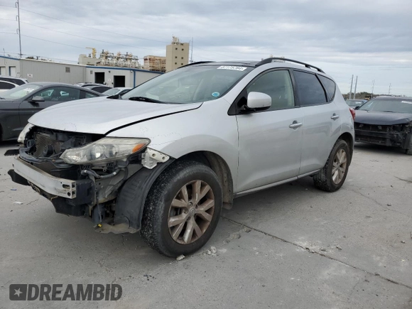 2013 Nissan Murano S with VIN JN8AZ1MU7DW203374, listed as a Copart auction lot 87175764 with 138,896 mi miles and Salvage Title. Bid and sale history available at carsss.com. Image 1.