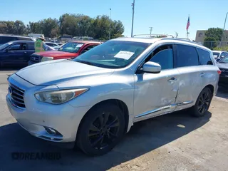 2013 Infiniti JX35 with VIN 5N1AL0MMXDC345352, listed as a IAAI auction lot 40145431 with 105,286 mi miles and . Bid and sale history available at DreamBid. Image 15.