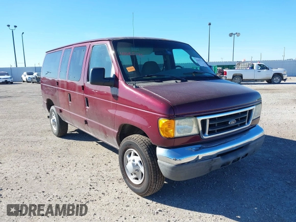 2007 Ford Econoline Passenger XL with VIN 1FBNE31L07DB35827, listed as a IAAI auction lot 41035775 with 110,257 mi miles. Bid and sale history available at carsss.com. Image 1.