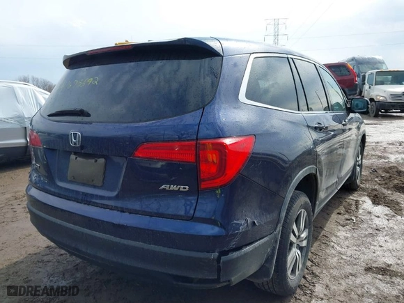 2016 Honda Pilot EX with VIN 5FNYF6H35GB014121, listed as a IAAI auction lot 41675592 with 129,362 mi miles. Bid and sale history available at carsss.com. Image 4.