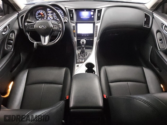 2020 Infiniti Q50 3.0t LUXE with VIN JN1EV7AP3LM206103, listed as a Copart auction lot 45989215 with 117,521 mi miles and Clean Title. Bid and sale history available at carsss.com. Image 8.