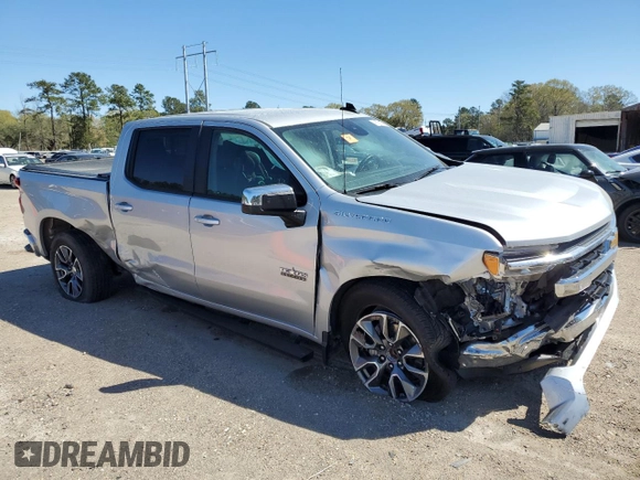 2022 Chevrolet Silverado 1500 LT with VIN 1GCPACED7NZ553997, listed as a Copart auction lot 49287165 with 0 mi miles and Salvage Title. Bid and sale history available at carsss.com. Image 4.