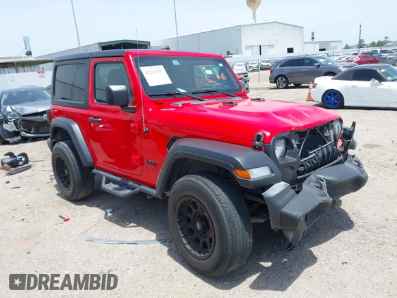 2022 Jeep Wrangler Sport with VIN 1C4GJXAG3NW195967, listed as a IAAI auction lot 42265207 with 41,220 mi miles and . Bid and sale history available at DreamBid. Image 1.