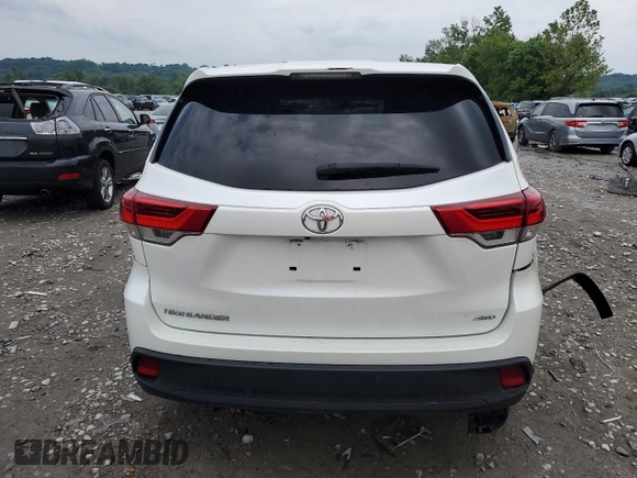 2019 Toyota Highlander LE with VIN 5TDBZRFH7KS923687, listed as a Copart auction lot 59292065 with 94,084 mi miles and Salvage title. Bid and sale history available at DreamBid. Image 6.