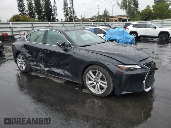2023 Lexus IS 300 with VIN JTHCA1D21P5126293, listed as a Copart auction lot 89266235 with 8,628 mi miles and Salvage title. Bid and sale history available at DreamBid. Image 4.
