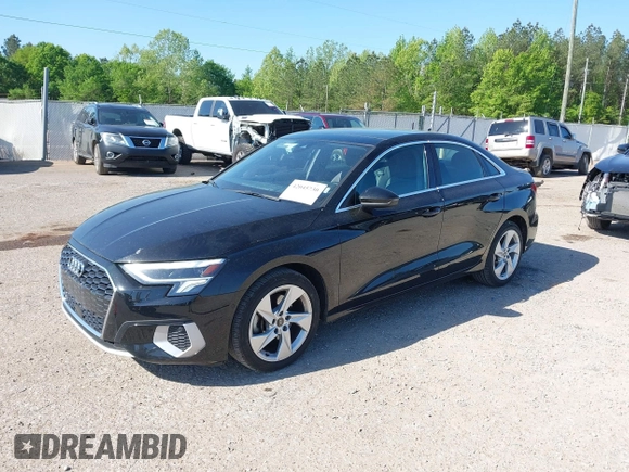2023 Audi A3 Premium z VIN WAUAUDGY1PA070894, wystawiony jako IAAI lot #42045730 z przebiegiem 52 397 mil mil oraz . Historia ofert i sprzedaży dostępna na DreamBid. Obrazek 2.