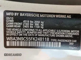 2015 BMW 4 Series 428i xDrive with VIN WBA3N9C55FK248118, listed as a Copart auction lot 63622565 with 108,203 mi miles and Clean title. Bid and sale history available at DreamBid. Image 13.