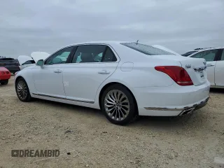 2019 Genesis G90 Premium with VIN KMHG34JA3KU052606, listed as a Copart auction lot 74087844 with 12,831 mi miles and Non Repairable. Bid and sale history available at DreamBid. Image 2.
