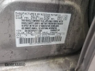 2017 Nissan Sentra S with VIN 3N1AB7AP4HY210804, listed as a Copart auction lot 57949175 with 145,154 mi miles and Salvage title. Bid and sale history available at DreamBid. Image 12.