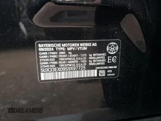 2025 BMW X6 xDrive40i with VIN 5UX33EX09S9X97725, listed as a Copart auction lot 41821165 with 0 mi miles and Salvage Title. Bid and sale history available at carsss.com. Image 14.