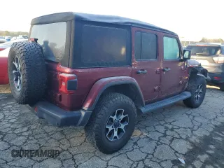 2021 Jeep Wrangler Unlimited Rubicon with VIN 1C4HJXFN7MW576196, listed as a Copart auction lot 44806285 with 47,312 mi miles and Salvage Title. Bid and sale history available at DreamBid. Image 3.