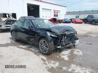 2014 Infiniti Q50 Premium with VIN JN1BV7AR9EM685022, listed as a IAAI auction lot 39874056 with 95,980 mi miles and . Bid and sale history available at DreamBid. Image 1.