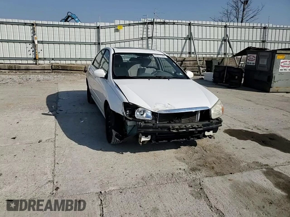 2009 Kia Spectra EX with VIN KNAFE221295654167, listed as a Copart auction lot 53377745 with 131,266 mi miles and Salvage Title. Bid and sale history available at DreamBid. Image 14.