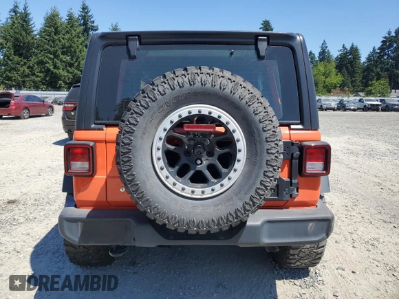 2018 Jeep Wrangler Unlimited Sport с VIN 1C4HJXDG8JW183775, выставлен на аукционе Copart как лот 64964175 с пробегом Не указан миль и Списание • Salvage title. История ставок и продаж доступна на DreamBid. Изображение 6.