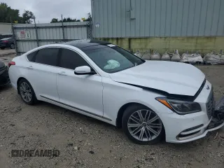 2018 Genesis G80 3.8L with VIN KMHGN4JE0JU235280, listed as a Copart auction lot 71687644 with 66,137 mi miles and Salvage Title. Bid and sale history available at carsss.com. Image 4.